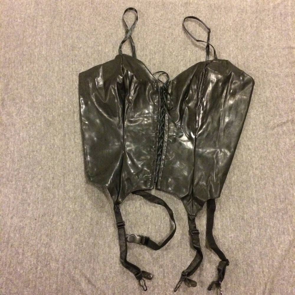 NWOT Adam & Eve Faux leather bustier